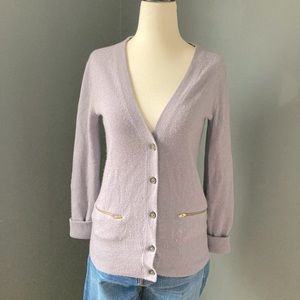 J. Crew 100% Cashmere Moto Cardigan
